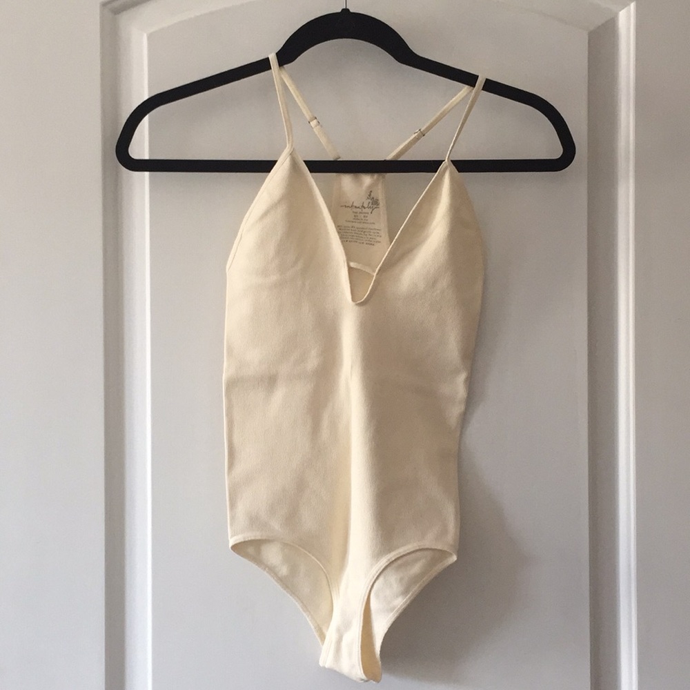 Only worn once eggshell free people bodysuit